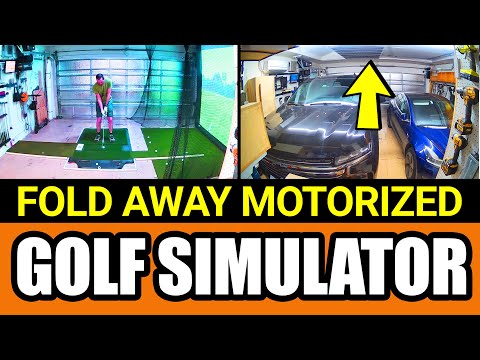 DIY Garage Golf Simulator Without Sacrificing Parking!? 5 Minute Setup.